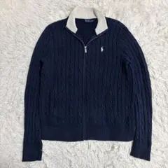 POLO RALPH LAUREN ケーブル ドライバーズニット ジップニット