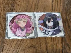 鬼滅の刃 宅麺 メタリック缶バッジ 小芭内 蜜璃 おばみつ セット