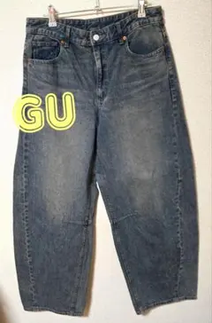 ※最終値下げ!!【GU/ジーユー】バレルレッグジーンズ