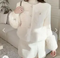 キルティング裏地エコファーノーカラージャケット dholic