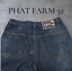 PHAT FARM ファットファーム　デニム　濃紺　太め　32のサムネイル