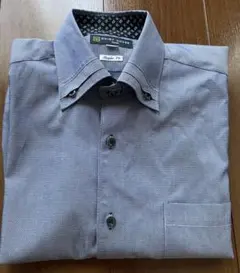 SHIRT HOUSE 長袖シャツ　ブルー系　M-82 美品のサムネイル