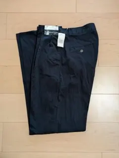 デッドストック　90s ポロ　ラルフローレン　ネイビー　ツータック　チノ　濃紺