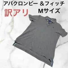 さN134訳アリ アバクロンビー&フィッチ　 半袖　ポロシャツ M 穴開き有