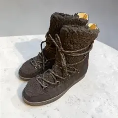 MINNETONKA レディース ボア レースアップブーツ ブラックのサムネイル