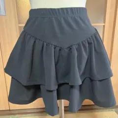 SHEIN ティアード ミニスカート ブラック