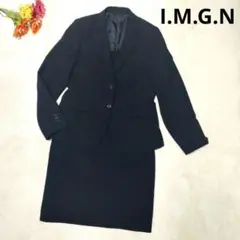 15号　I.M.G.N 　スカートセットアップ　就活スーツ　ビジネス　ブラック