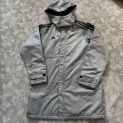 adidas ベンチコート シルバー