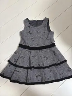 リボン刺繍 フレア　ワンピース フォーマル　120㎝