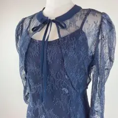 You Color ボレロ付き総レースコンビロングワンピース ドレス XL結婚式