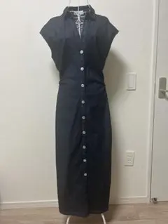 ZARA ダークデニム シャツワンピース