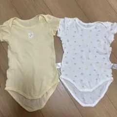 ベビー 半袖ロンパースメッシュ肌着 2枚セット 90cm