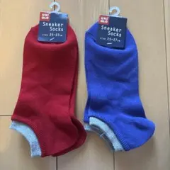 UNIQLO スニーカーソック　赤　紫