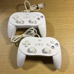 ★★wiiクラシックコントローラーPRO ホワイト　2個セット 385
