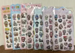 ラブブ ボンボンドロップシール 3Dエンボスステッカー 7枚セット