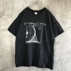 B2168古着　Tシャツ バックプリント　黒　90s Y2K