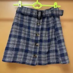 earth music&ecology 台形型 スカート ミニスカート ボタン