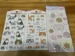 猫　肉球　シール