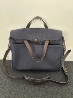 美品❗️FILSON フィルソン　ラギットツイル ブリーフケース　ネイビー 米国製のサムネイル