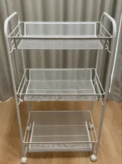 ニトリ　キッチンワゴン　ホワイト　3段