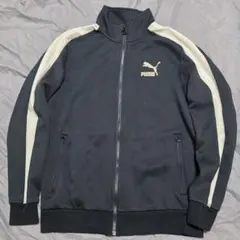 PUMA T7 トラックジャケット インサートスウェード US L 黒 良品