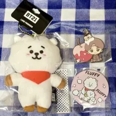 【新品未開封】 BTS BT21 RJ ジン JIN マスコット 缶バッジ