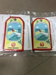 신품 미개봉 JAL 참신 러기지 태그 키홀더 2개 세트