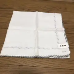 ICB 花柄刺繍 ハンカチ