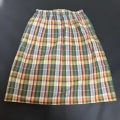 NATURAL LAUNDRY チェック柄 フレアスカート サイズ2のサムネイル