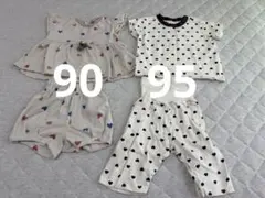半袖パジャマ 90 95 2点セット　バースデイ　cottoli