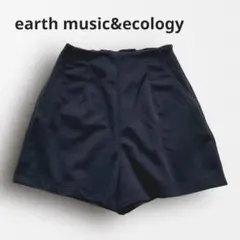 Y6246【アースミュージック＆エコロジー】ショートパンツ キュロット 黒 S