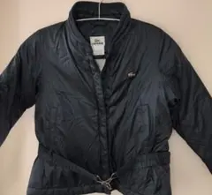 【値下げ】LACOSTE （ラコステ）ネイビー ダウンジャケット 銀ラコベルト付