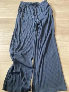 GU リブプルオンパンツ　黒