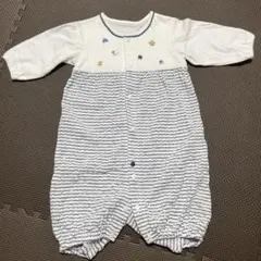 ファミリア　刺繍ワッペンロンパース50-60