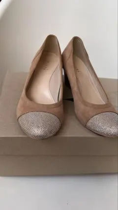 ピッティ　pitti スエードラメ　パンプス　23cmＥＥ