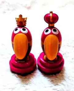 森永製菓　キョロちゃん マスコット 2種セット QUEEN KING　スタンプ