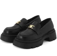 厚底ローファー 革靴