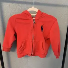Ralph Lauren 18M 赤　フルジップパーカー