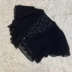 極美品　Bou jeloud 羽織カーディガン　黒　レース　花柄　38 Mサイズのサムネイル