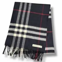 美品 BURBERRY バーバリー ノバチェック マフラー カシミヤ メンズ