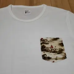 美品 Hardy Amies ハーディ・エイミス プリントポケットTシャツ Sのサムネイル