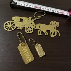 COACH コーチ チャーム 3点セット ゴールド