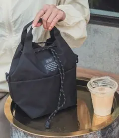 【KiU】キウ 600D ポケッタフル2wayミニバッグ ブラック