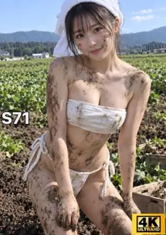 4K画質ポスター グラビア写真 水着 S71 AIアート