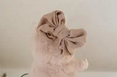 即日発送可°˖✧アンティークピンク✧˖°　正絹　ヘアクリップ　ちりめん　リボン