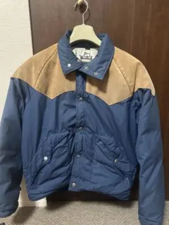 最終値下げ！Woolrich ネイビー スエード肩 ダウンジャケット