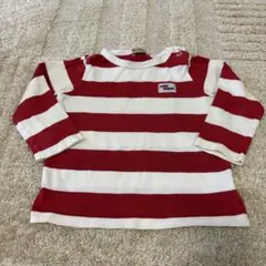 ミキハウス 赤白ストライプ 長袖カットソー　90