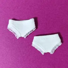 ③1/12サイズ フリルパンツ ホワイト 2点セット
