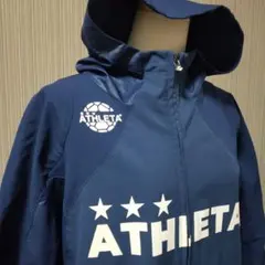 【美品】ATHLETA 　アスレタ ウインドブレーカー 濃紺　L