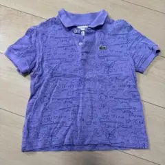 LACOSTE 動物柄紫ポロシャツ